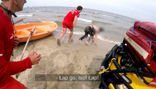 Plażowicz po dopalaczach w Sopocie